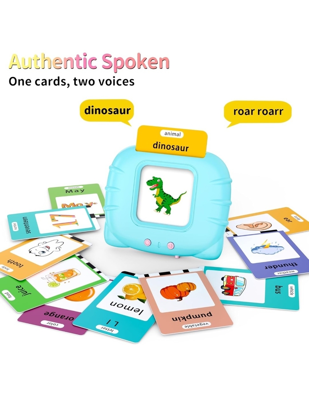 Talking Flash Card Player W/ 100+ Flashcards for Kids
